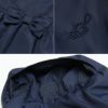 子供服 女の子 リボンつきフード収納ジップアップパーカージャケット ネイビー(06) デザインポイント1