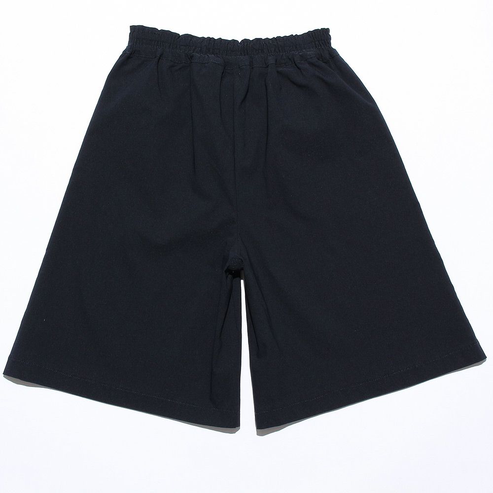 子供服 女の子 スーパーストレッチ6分丈ガウチョパンツ ネイビー(06) 背面