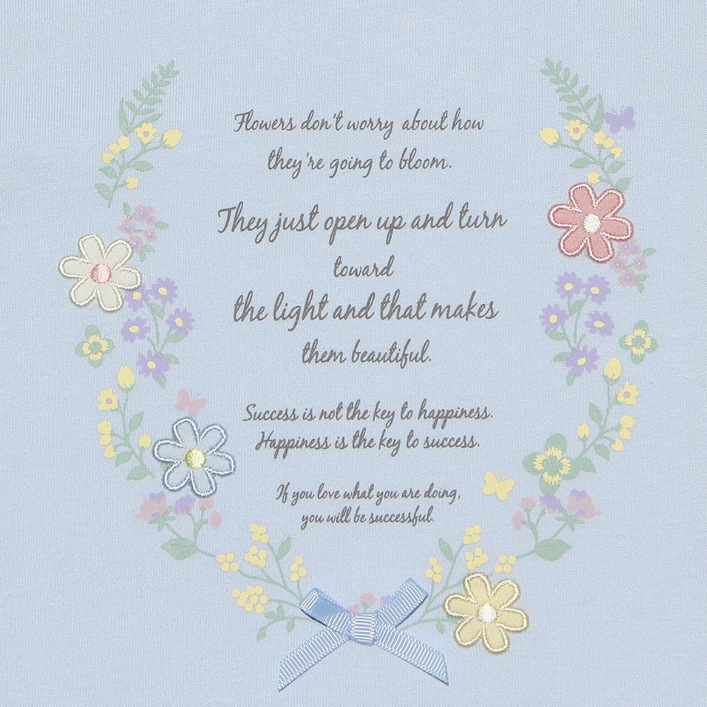 ベビー服 女の子 お花プリントチュールドッキングワンピース ブルー(61) デザインポイント1