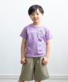 ベビー服 男の子 綿100％ハーフパンツ カーキ(82) モデル画像アップ