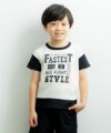 子供服 男の子 綿100％ロゴプリントＴシャツ アイボリー(12) モデル画像1