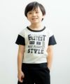 子供服 男の子 綿100％ロゴプリントＴシャツ アイボリー(12) モデル画像2