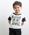 子供服 男の子 綿100％ロゴプリントＴシャツ アイボリー(12) モデル画像4