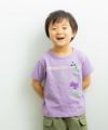 ベビー服 男の子 綿100％恐竜モチーフつきＴシャツ パープル(91) モデル画像4