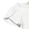 子供服 女の子 綿100％花柄ティーカップモチーフTシャツ オフホワイト(11) デザインポイント2