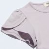 子供服 女の子 綿100％花柄ティーカップモチーフTシャツ パープル(91) デザインポイント2