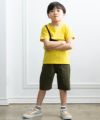 ベビー服 男の子 スーパーストレッチ薄手ハーフパンツ グリーン(08) モデル画像3