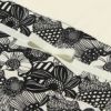 子供服 女の子 日本製リボンつき花柄タックワンピース ホワイト×ブラック(10) デザインポイント1