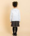 ベビー服 女の子 綿100％レースフリルブラウス オフホワイト(11) モデル画像3