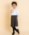 ベビー服 女の子 綿100％レースフリルブラウス オフホワイト(11) モデル画像4