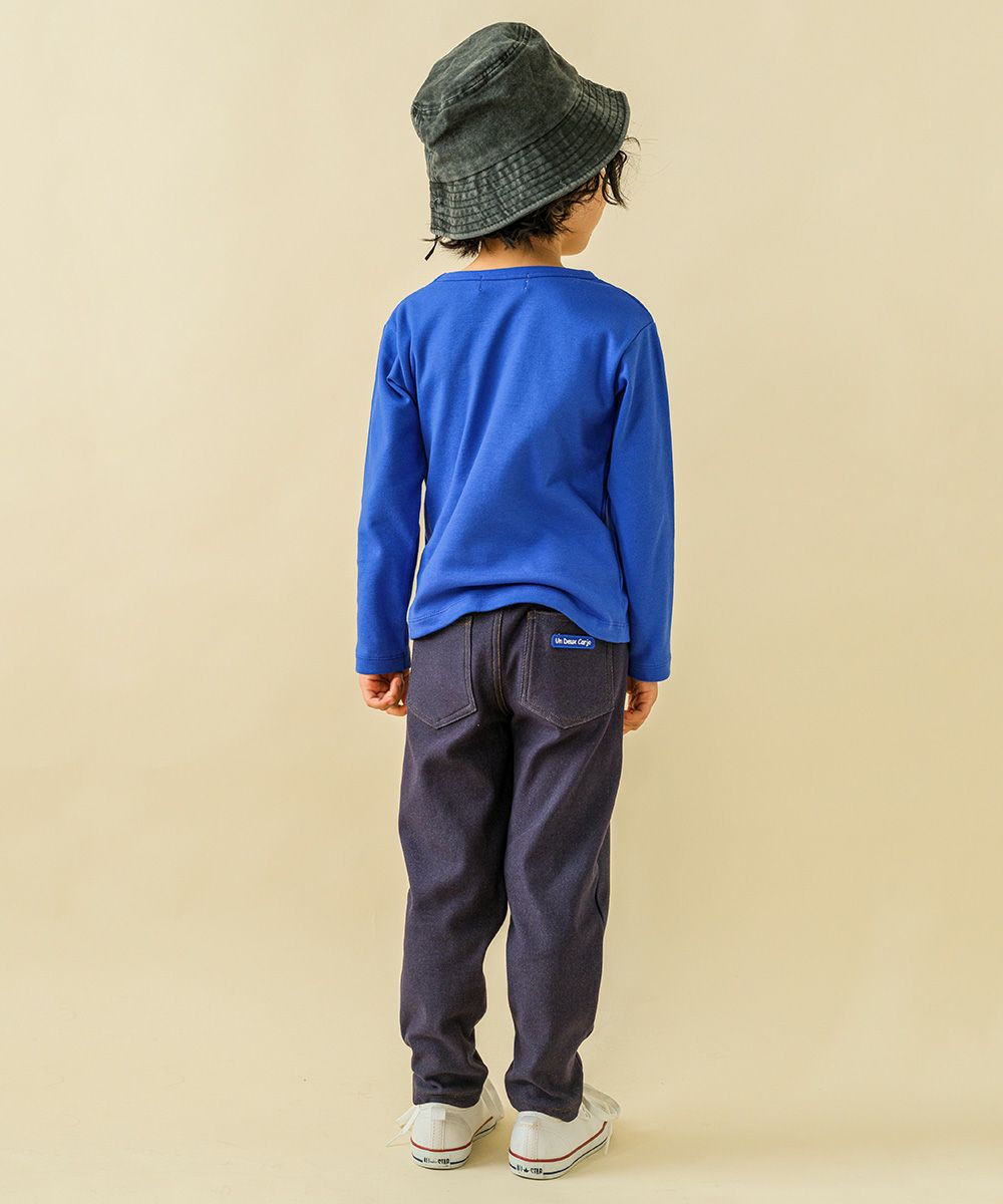 ベビー服 男の子 綿１００％乗り物プリントTシャツ ブルー(61) モデル画像2