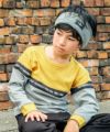 子供服 男の子 本体綿１００％バイカラーデザインTシャツ