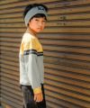 子供服 男の子 本体綿１００％バイカラーデザインTシャツ イエロー(04) モデル画像3
