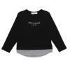 子供服 男の子 Tシャツ　レイヤード風　ポケット　文字入り　バックプリント　本体綿１００％ ブラック(00) 正面
