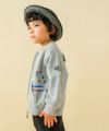 ベビー服 男の子 マフポケット乗り物デザインジャケット 杢ｸﾞﾚｰ(92) モデル画像アップ