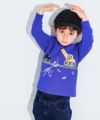 ベビー服 男の子 恐竜プリント＆乗り物ワッペンTシャツ ブルー(61) モデル画像