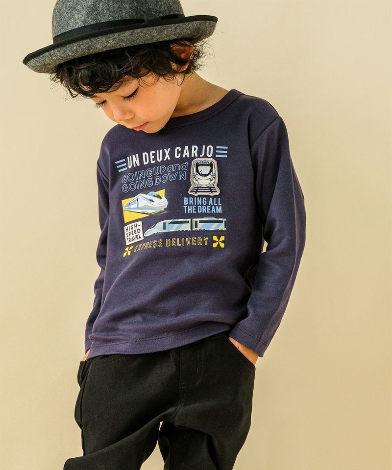 ベビーサイズ綿100％ロゴプリントゆったりシルエットTシャツ