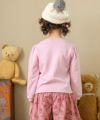 ベビー服 女の子 綿100％女の子モチーフお花ケーキTシャツ ピンク(02) モデル画像3