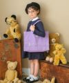 子供服 女の子 音符プリントトートバッグ パープル(91) モデル画像全身