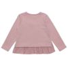 ベビー服 女の子 お花＆ロゴプリントフリル裏毛トレーナー ピンク(02) 背面