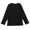 子供服 女の子 音符刺繍フリルネックTシャツ ブラック(00) 背面