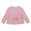 ベビー服 女の子 綿100％ドレスロゴ刺繍バレエシューズリボンTシャツ ピンク(02) 背面