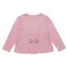 ベビー服 女の子 綿100％ドレスロゴ刺繍バレエシューズリボンTシャツ ピンク(02) 背面