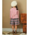 ベビー服 女の子 綿100％ドレスロゴ刺繍バレエシューズリボンTシャツ ピンク(02) モデル画像3