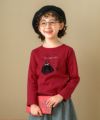 ベビー服 女の子 チュールリボンドレスバッグパンプスプリントTシャツ レッド(03) モデル画像1