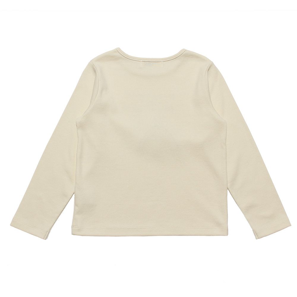 ベビー服 女の子 チュールリボンドレスバッグパンプスプリントTシャツ オフホワイト(11) 背面