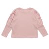子供服 女の子 リボンつきボリューム袖無地Tシャツ ピンク(02) 背面