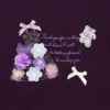 子供服 女の子 お花リボンドレスロゴ刺繍バレエシューズTシャツ パープル(91) デザインポイント1