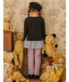 子供服 女の子 ストレッチリボンポケットフルレングスロングパンツ パープル(91) モデル画像2