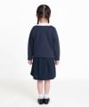 子供服 女の子 ダブルニットリボンつきカーディガン ネイビー(06) モデル画像4