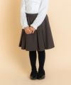 子供服 女の子 ウエストゴム　プリーツ　タック　スカート ブラウン(05) モデル画像1