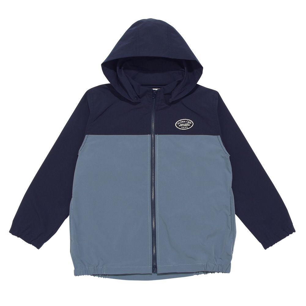 子供服 男の子 フード　取り外し可能　ジップアップ　ポケット ウインドブレーカー ブルー(61) 正面