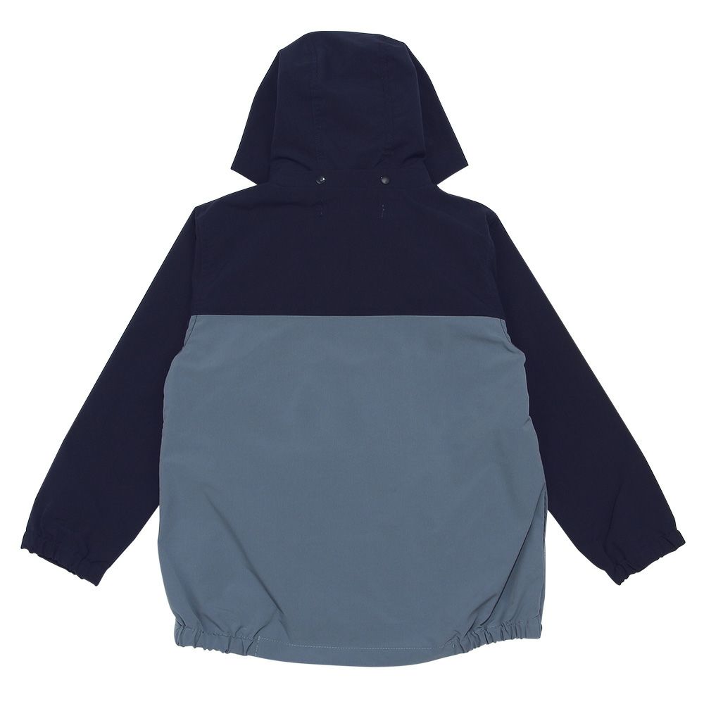 子供服 男の子 フード　取り外し可能　ジップアップ　ポケット ウインドブレーカー ブルー(61) 背面