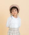 子供服 女の子 お受験　面接　綿100％ 衿 シフォン フリル ホワイト(01) モデル画像アップ