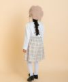 子供服 女の子 お受験　面接　綿100％ 衿 シフォン フリル ホワイト(01) モデル画像2