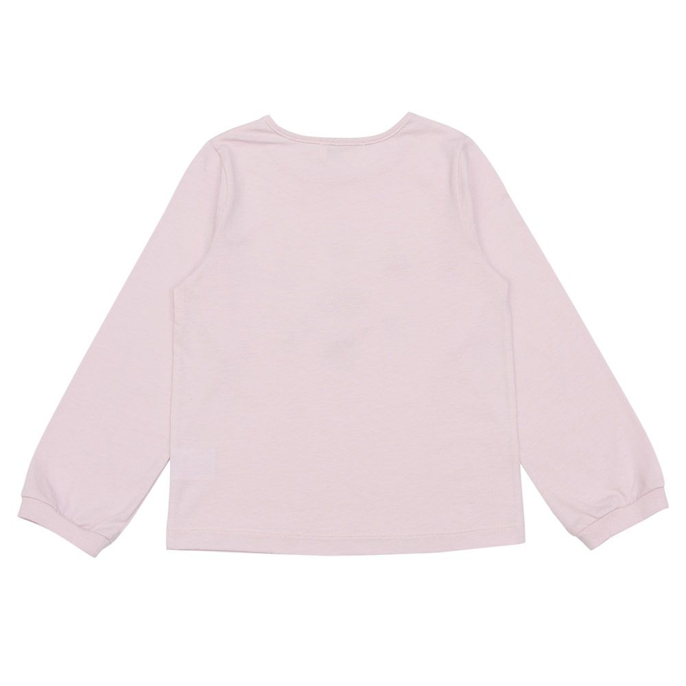 ベビー服 女の子 綿100％ 香水瓶 バレエ モチーフ シューズ コスメ プリント かわいい おしゃれ ピンク(02) 背面