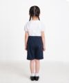 ベビー服 女の子 ダブルニット 無地 ポケット ゴム 半ズボン キッズ 楽ちん 通学 ネイビー(06) モデル画像4