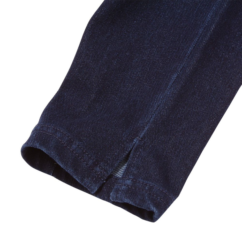 ベビー服 女の子 ストレッチ デニム 7分丈 パンツ ネイビー(06) デザインポイント1