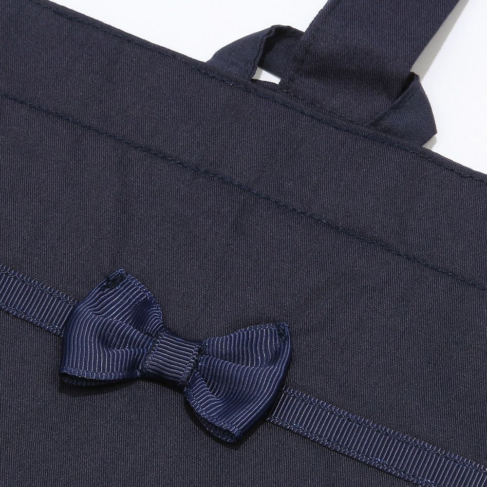 子供服 女の子 リボン シューズバッグ ネイビー(06) デザインポイント1