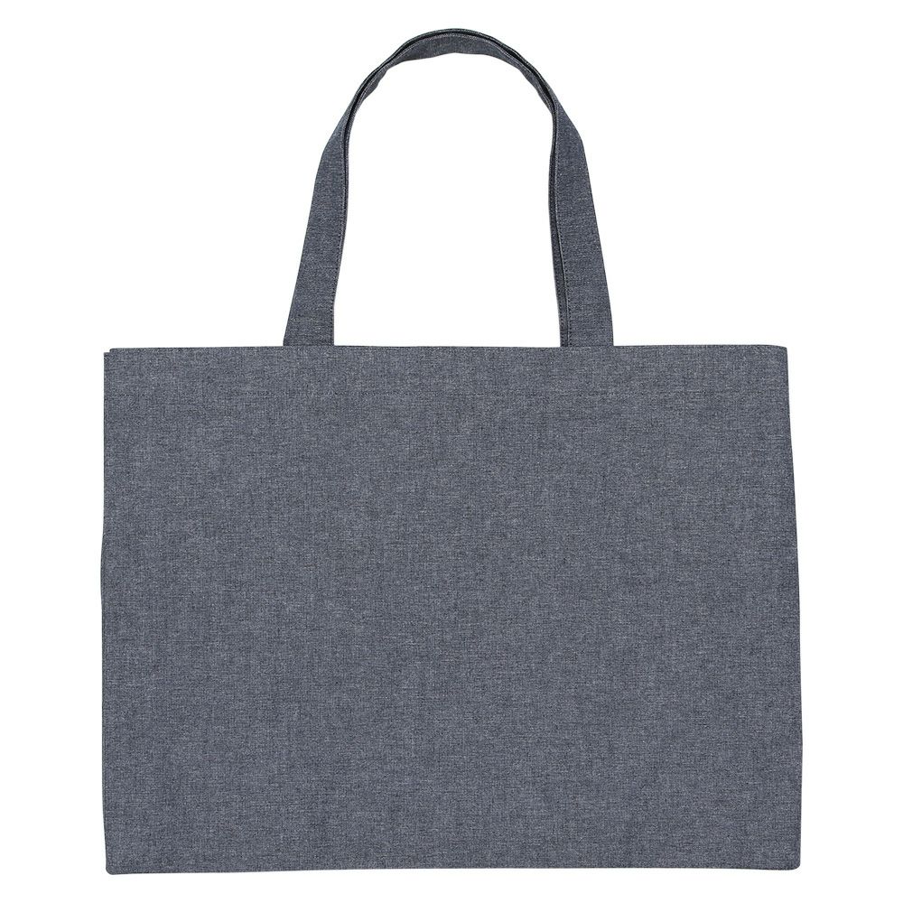 子供服 女の子 ロゴ ダンガリー 音符 レッスンバッグ トートバッグ ネイビー(06) 背面