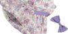 子供服 女の子 綿100％ 花柄 リボン 取り外しOK ギャザー ワンピース パープル(91) デザインポイント1