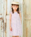 子供服 女の子 綿100％ オリジナル花柄 フリル ギャザー ワンピース