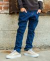 ベビー服 男の子 男女兼用ウォッシュ加工デニムニットフルレングスパンツ