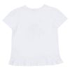 ベビー服 女の子 綿100％ お花 ピアノ 音符 プリント フリル Tシャツ オフホワイト(11) 背面