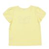 ベビー服 女の子 綿100％ チューリップ袖 刺繍 ロゴ 花 アイスクリーム Tシャツ イエロー(04) 背面
