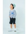 ベビー服 男の子 ストレッチ 無地 カラー ハーフパンツ ブラック(00) モデル画像2